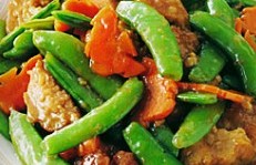 Chicken with Snow Peas Pod Image