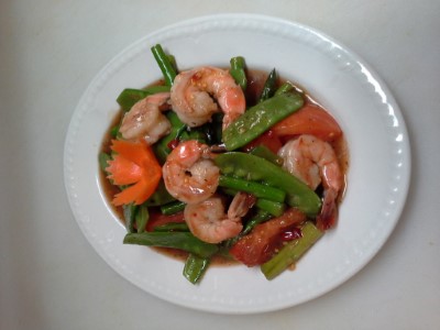 D10. Asparagus and Snow Peas Image