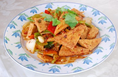 V22. Pan Fried Tofu with Crushed Pepper 香煎豆腐 Image