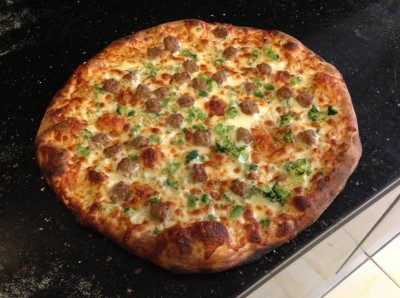 Pizza Sausage and Broccoli - WHITE Image