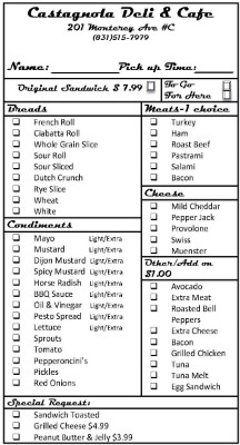 Custom Made Sandwich Image