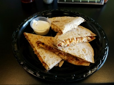 BUFFALO CHICKEN QUESADILLA - cut in 4 Image