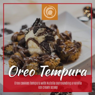 Cookies & Cream tempura and Vanilla Ice Cream Image