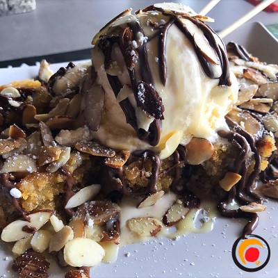 Crispy Banana Tempura and ice cream Image