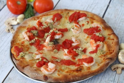 Shrimp Scampi Pizza Image