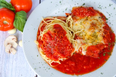 Veal Parmigiana & Spaghetti Image