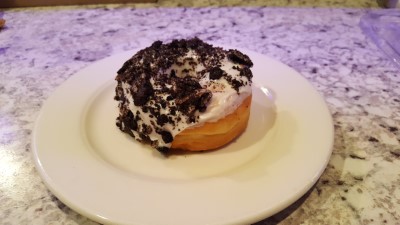 Oreo with White Icing Donut Image