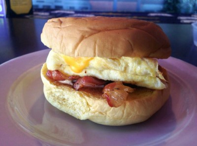 Breakfast Sandwich with Bacon Image