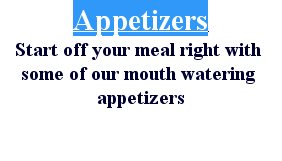APPETIZERS Image