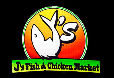 JS FISH AND CHICKEN @ 28th. and Prospect logo
