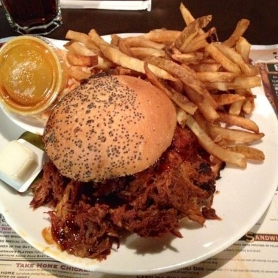 SANDWICH COMBO: (Includes choice of Medium Fries or Onion Rings or an 8 oz Side) Image