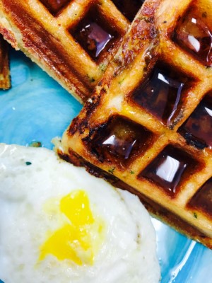 Savory Waffles w 2 Eggs Image