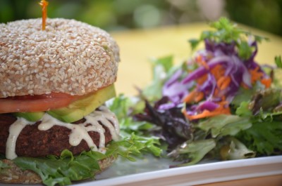 Lentil & Beet Burger Image