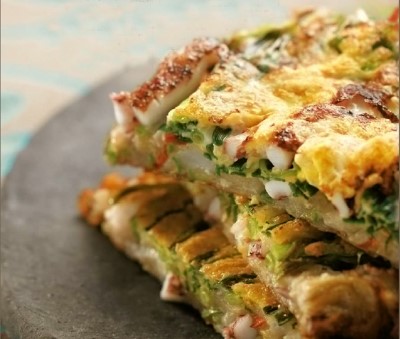 64. Seafood Pancake (해물파전) Image