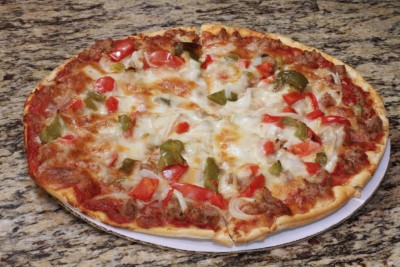 Thin Crust Cheese Pizza + 1 Ingredient Image