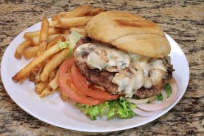1/2 lb. Swiss & Mushroom Burger Image