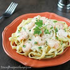 Fettuccine Shrimp Alfredo sauce Image