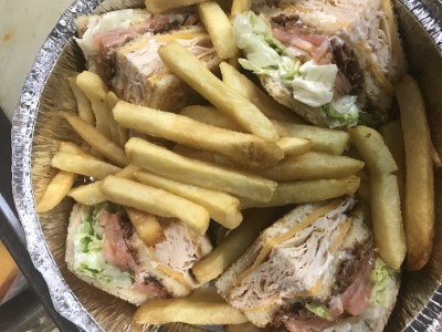 Triple Decker Club with Fries Image