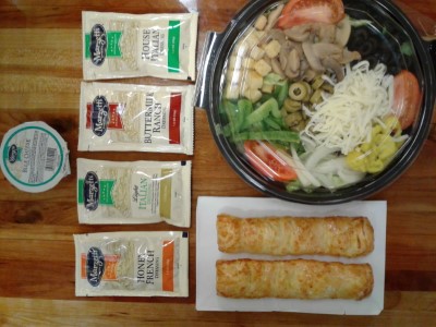 Veggie Delight Salad with 2 Breadstixs Image