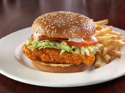 Chicken Sandwich With Fries Image