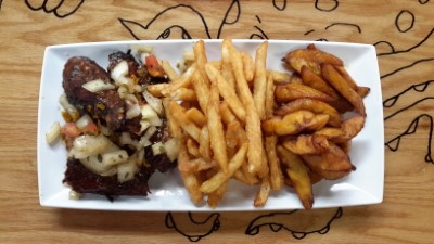 Specialty-Jerk Wings With Fries & Fried Plantains Image
