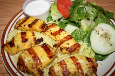 Chicken Kabob Plate Image