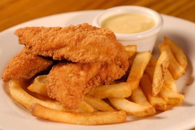 Chicken Fingers (3) With French Fries Image