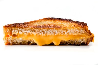 Kids Grilled Cheese On Half Piece Bread Image
