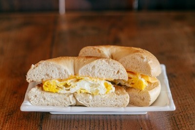 Egg & Cheese on Plain Bagel Image