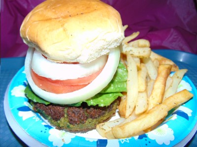 Falafel Burger n Fries Image