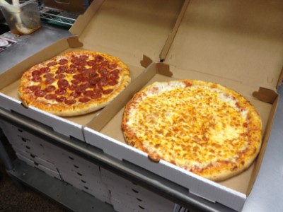 Two X-Large 1-Toppings Pizzas & a 2-Liter Image