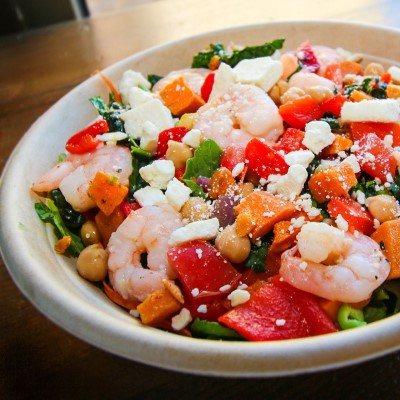 Baby Kale Shrimp & Sweet Potato Salad Image