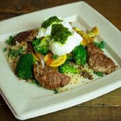 Turkey Sausage Breakfast Protein Plate Image