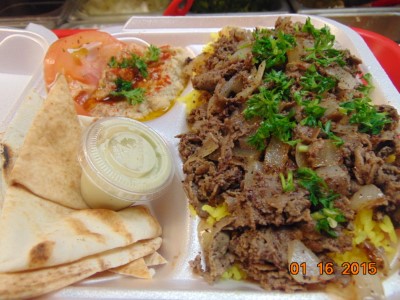 Shawarma Lamb Rice,Hummus Image