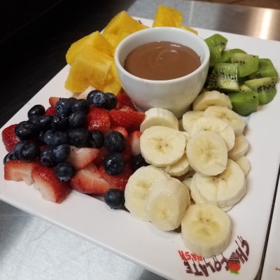 Fruit And Dip Chocolate Image