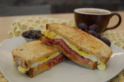 Ham, Egg, & Cheddar Sandwich Image