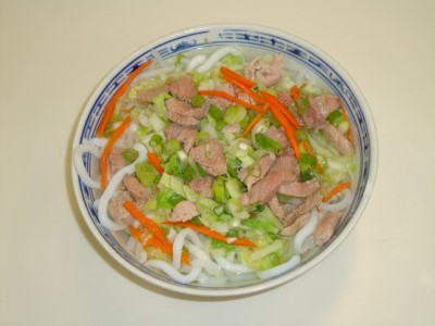 23. Rice Noodles with Pork Strips 肉丝菜汤面 Image