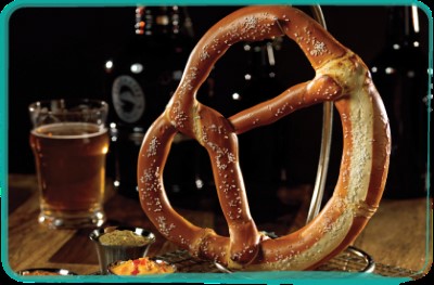 Authentic Bavarian Hot Pretzel with Beer Cheese Image