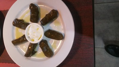 Stuffed Grape Leaves+Tzatziki Image