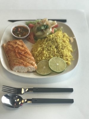Bangali Combo 3(Salmon,Rice and Garden Salad) Image