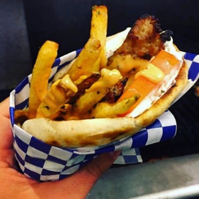 Pork Souvlaki Pita Wrap Image