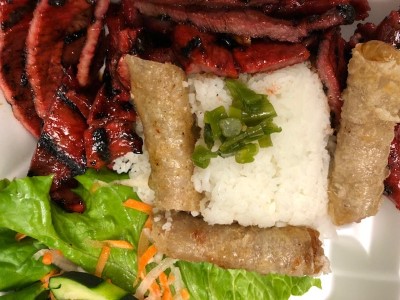 C1. GRILLED PORK AND EGG ROLL RICE PLATE Image