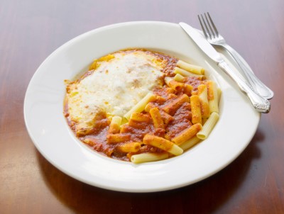 Chicken Parmigiana with Penne Image