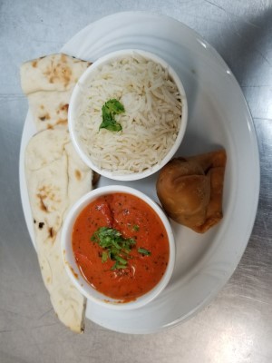 Vegetarian Dish of the Day plus Rice Image