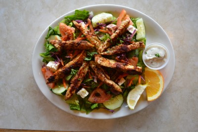 Greek Salad with Grilled Chicken or Shrimp Image