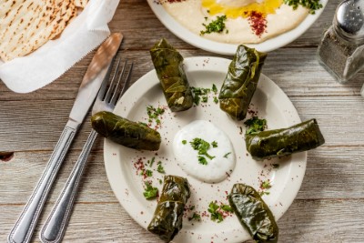 Vegetarian Stuffed Grape Leaves Image
