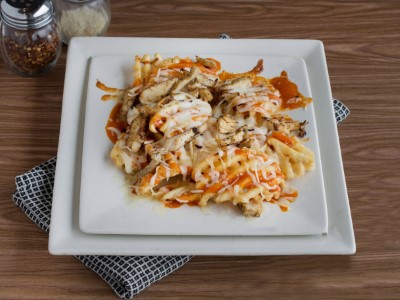 Buffalo Chicken Baked Cheese Fries Image