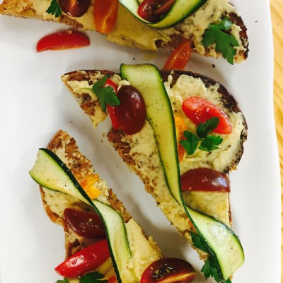 Zucchini Hummus Toast Image