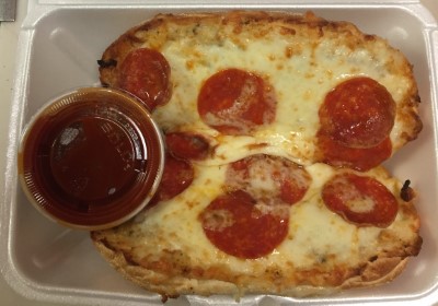 Garlic Bread with Cheese & Pepperoni Image