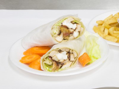 Chicken Caesar Wrap Combo Image